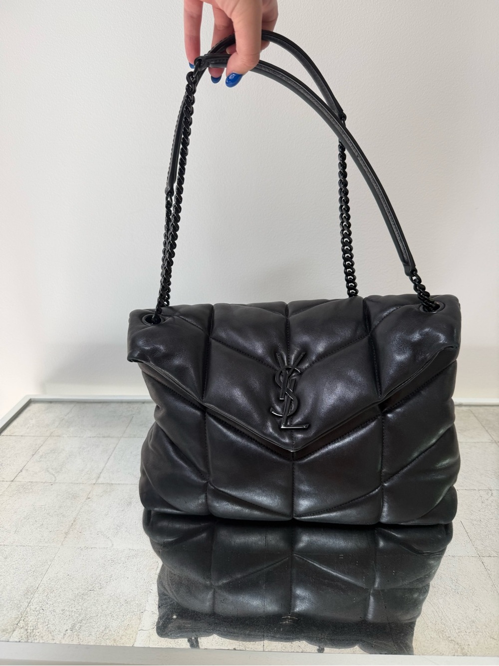 Saint Laurent Medium Loulou Puffer So Black Quilted Leather Shoulder Bag